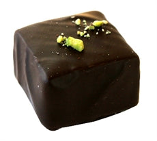Chokladpralin - Pistagemarsipan-Cognacstryffel