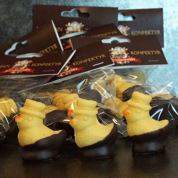 Marsipanfigurer - Kycklingar med hatt