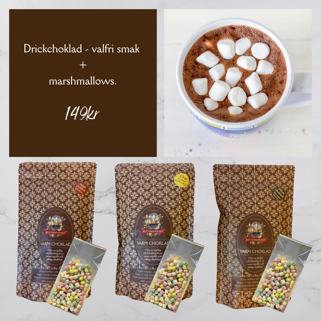 Drickchoklad 300g & Marshmallows