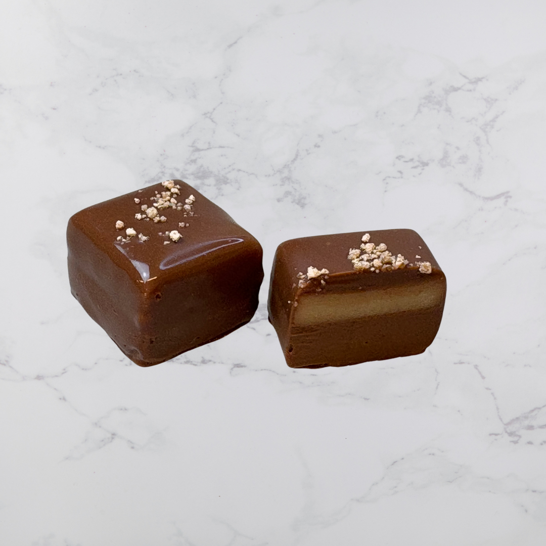 Chokladpralin - Marsipan/nötnougat