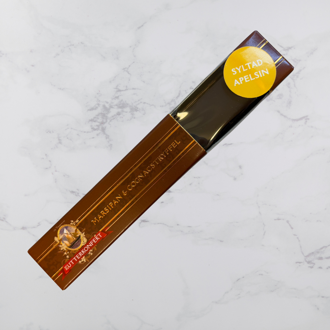 Syltad Apelsin - Marsipan och mörk cognacstryffel. NU 50% STÖRRE!
