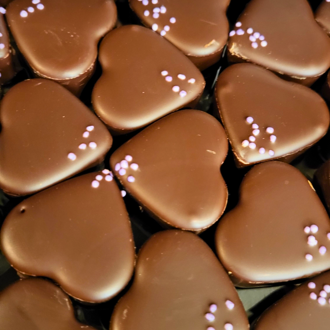 Chokladpralin - Citron/violtryffel