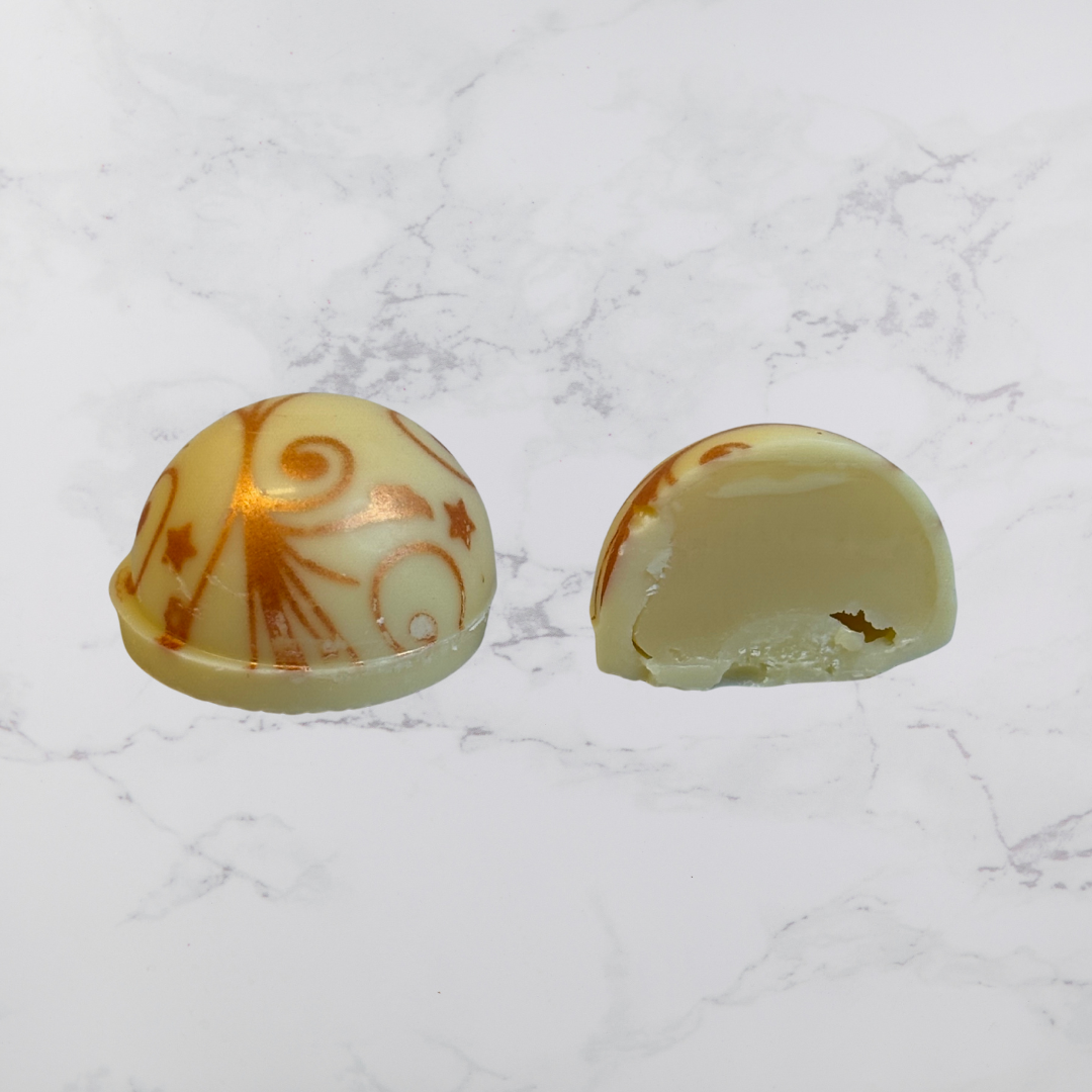 Pralin - Apelsintryffel - vit choklad