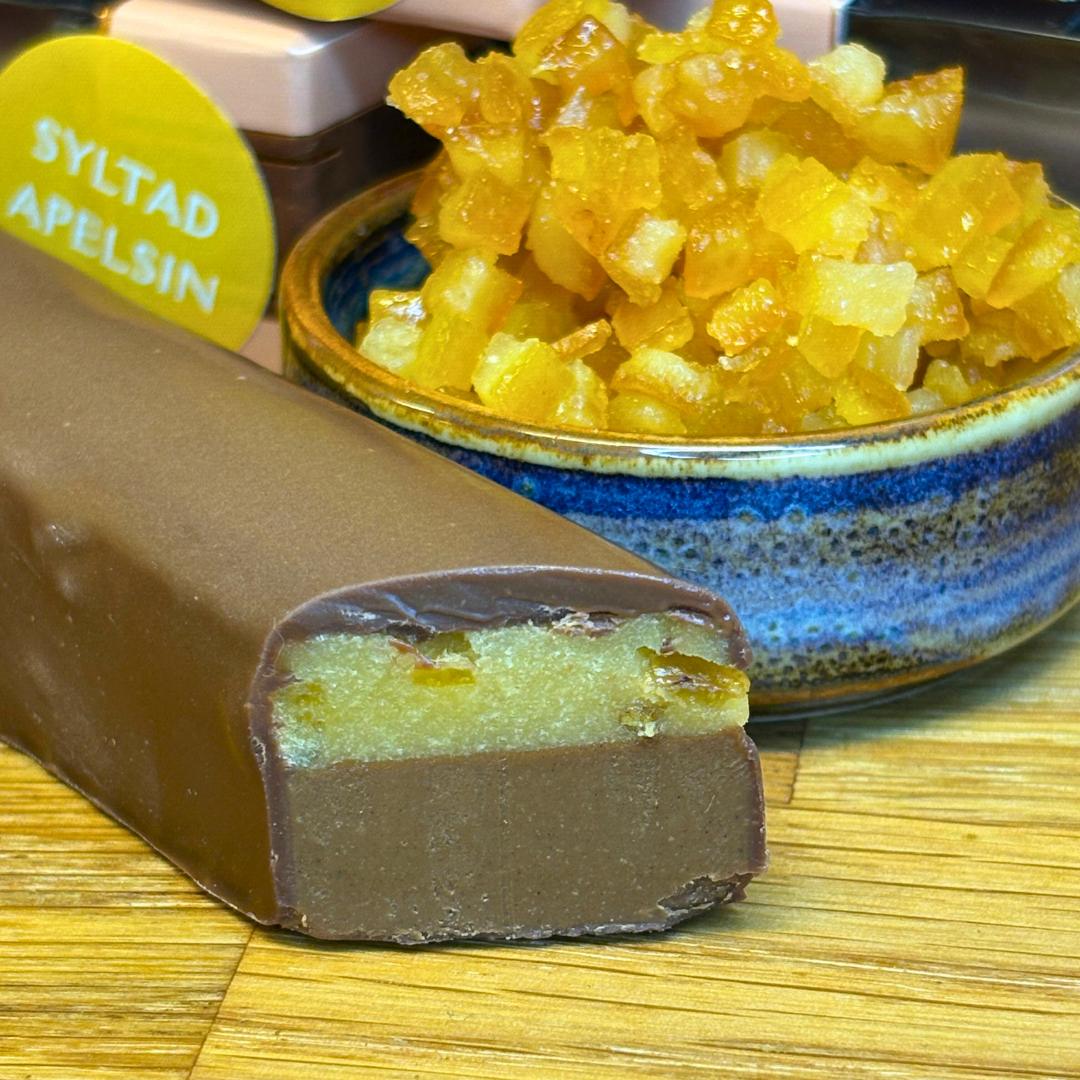 Syltad apelsin - Marsipan med nötnougat, NU 50% STÖRRE!
