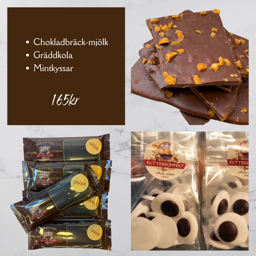 Chokladbräck, kola & mintkyssar - Litet kit
