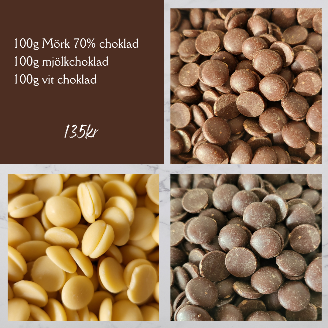 3 sorters choklad till bakning - Kit