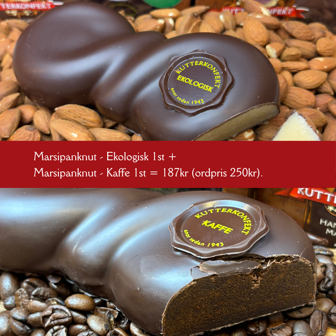 Erbjudande 25% Marsipanknut - Eko + Marsipanknut - Kaffe